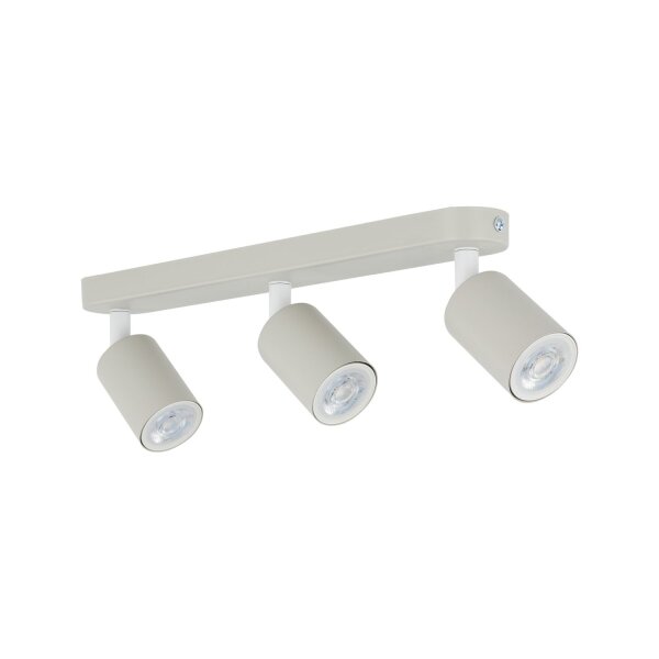 Spot de plafond métal chambre denfant L : 52 cm beige 3x GU10