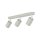 Spot de plafond métal chambre denfant L : 52 cm beige 3x GU10