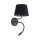 Applique Interrupteur Col de cygne H : 50 cm E27 + G9 Noir