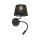 Applique murale avec fonction de recharge USB Interrupteur Bras de lecture Noir