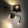 Applique murale avec fonction de recharge USB Interrupteur Bras de lecture Noir