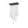 Suspension Boule Verre Métal L : 60 cm Noir Blanc 13x G9