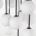 Suspension Boule Verre Métal L : 60 cm Noir Blanc 13x G9