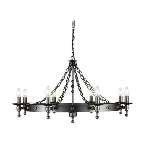Suspension CAMELOT 9 Noir Ø95cm Lampe à suspendre