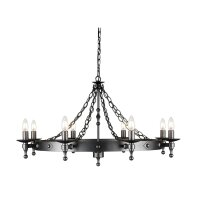 Suspension CAMELOT 9 Noir Ø95cm Lampe à...