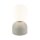 Petite lampe de table H : 21 cm Ø 12 cm Beige Blanc Métal Verre G9