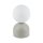 Petite lampe de table H : 21 cm Ø 12 cm Beige Blanc Métal Verre G9