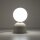 Petite lampe de table H : 21 cm Ø 12 cm Beige Blanc Métal Verre G9