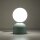 Lampe de table verre métal H : 21 cm Ø 12 cm petit blanc menthe G9