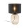 Lampe de table verre fumé tissu E27 48 cm Ø 30 cm KYLE