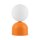 Lampe de table orange blanc métal verre H : 21 cm petit G9
