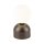 Lampe de table verre métal H : 21 cm brun blanc G9 Abat-jour sphérique
