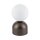 Lampe de table verre métal H : 21 cm brun blanc G9 Abat-jour sphérique