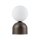 Lampe de table verre métal H : 21 cm brun blanc G9 Abat-jour sphérique