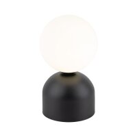 Lampe de table noir blanc G9 verre m&eacute;tal H : 21 cm...