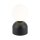 Lampe de table noir blanc G9 verre métal H : 21 cm Abat-jour sphérique