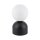 Lampe de table noir blanc G9 verre métal H : 21 cm Abat-jour sphérique