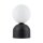 Lampe de table noir blanc G9 verre métal H : 21 cm Abat-jour sphérique