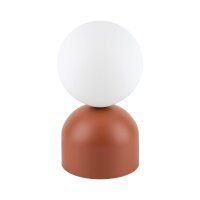 Lampe de table verre métal H : 21 cm petit rouge...