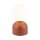 Lampe de table verre métal H : 21 cm petit rouge blanc G9 boule