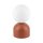 Lampe de table verre métal H : 21 cm petit rouge blanc G9 boule
