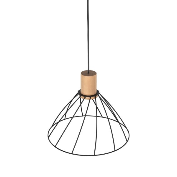 Lampe à suspendre fil de bois Ø 29,5 cm H : max. 165 cm réglable