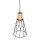 Suspension métal bois Ø 16cm petit H : max. 1,7 m GU10
