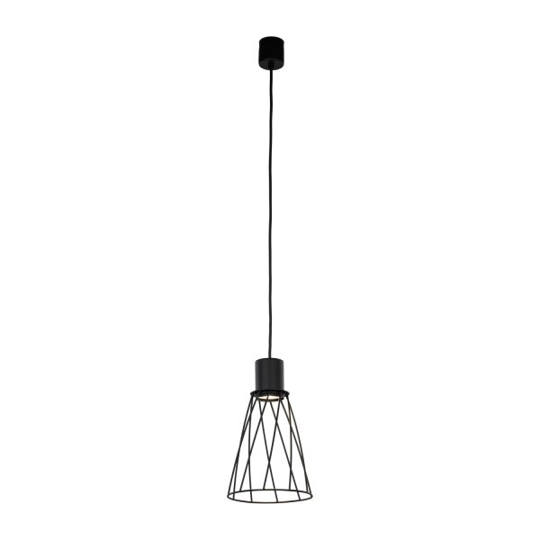 Suspension Métal Noir Ø 16 cm H : max. 170 cm GU10