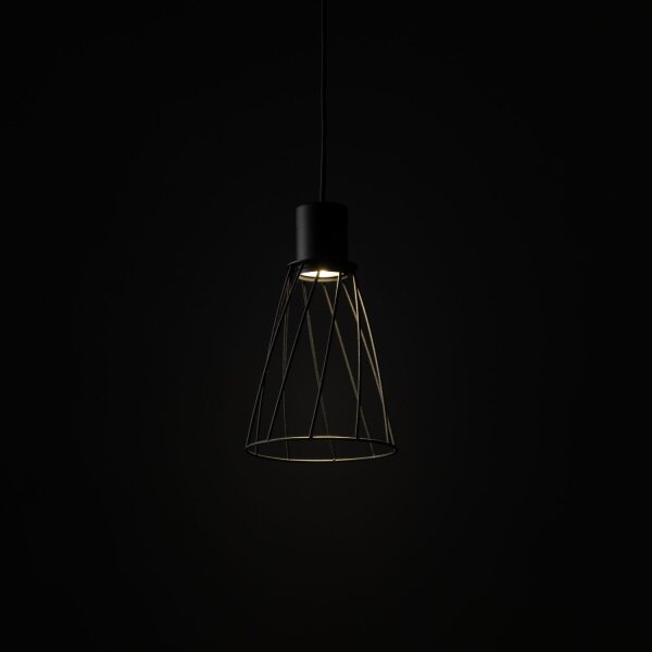 Suspension Métal Noir Ø 16 cm H : max. 170 cm GU10