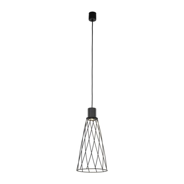 Lampe à suspendre métal Ø 19 cm H : max. 180 cm Noir GU10