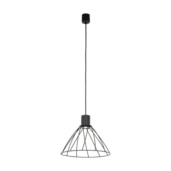 Suspension Métal Noir Ø 29,5 cm H : max. 165 cm GU10