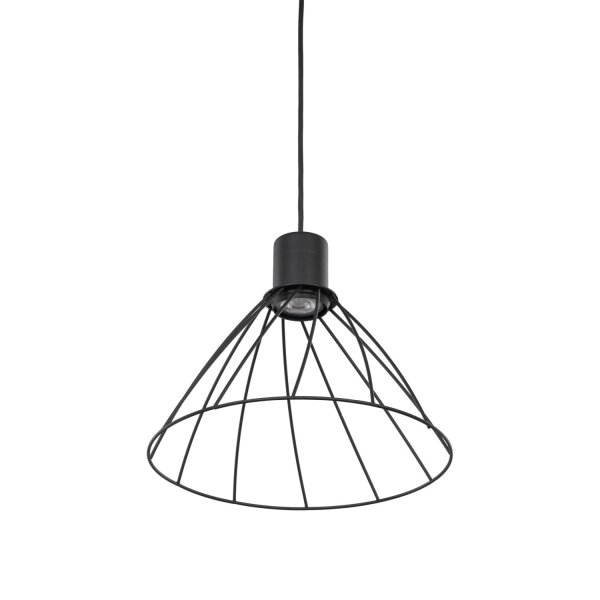 Suspension Métal Noir Ø 29,5 cm H : max. 165 cm GU10