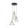 Suspension 3 flammes métal bois Ø 50 cm réglable GU10
