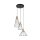 Suspension 3 flammes métal bois Ø 50 cm réglable GU10