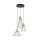 Suspension 3 flammes métal bois Ø 50 cm réglable GU10