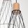 Suspension 3 flammes métal bois Ø 50 cm réglable GU10