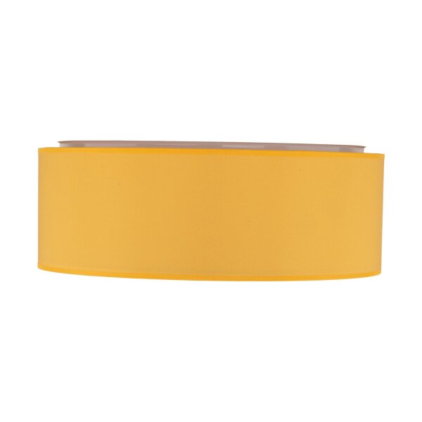 Lampe de plafond chambre denfant jaune ronde Ø 38 cm tissu 4x E27