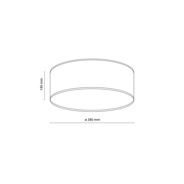 Lampe de plafond chambre denfant jaune ronde Ø 38 cm tissu 4x E27