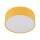 Lampe de plafond chambre denfant jaune ronde Ø 38 cm tissu 4x E27