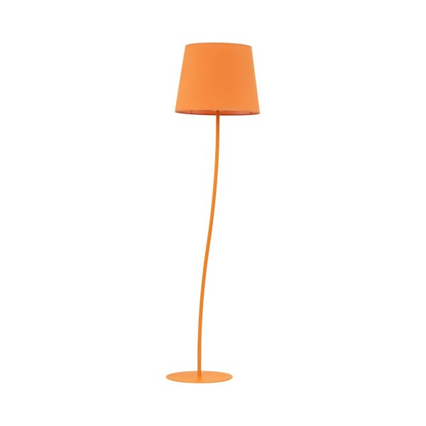 Lampadaire Chambre denfant Orange E27 150 cm petit tissu métal