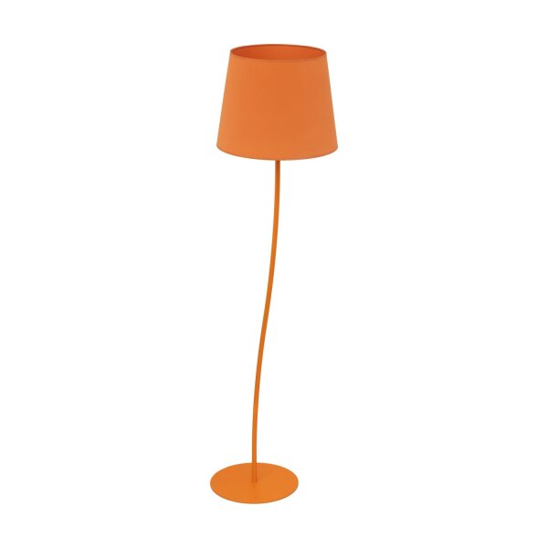 Lampadaire Chambre denfant Orange E27 150 cm petit tissu métal