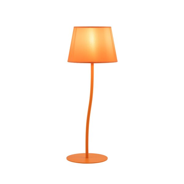 Lampe de chambre denfant Table Orange H : 37cm petit E27 métal tissu