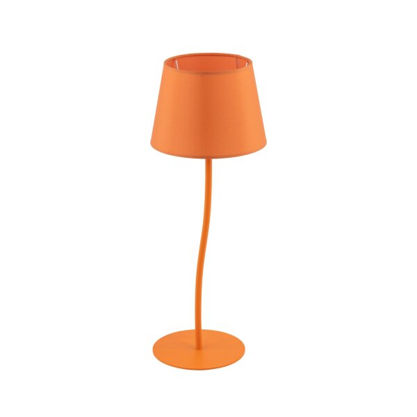 Lampe de chambre denfant Table Orange H : 37cm petit E27 métal tissu