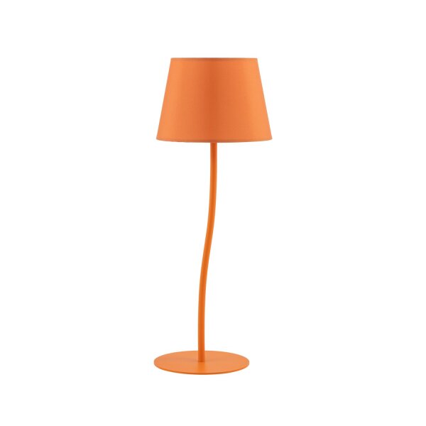 Lampe de chambre denfant Table Orange H : 37cm petit E27 métal tissu