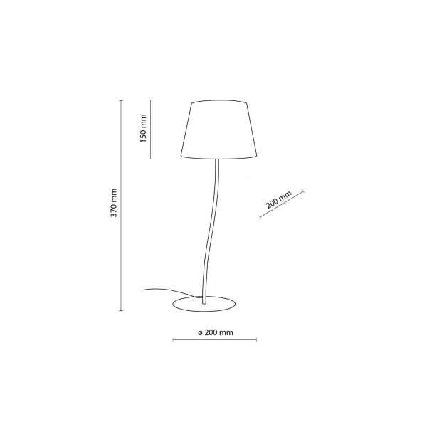 Lampe de chambre denfant Table Orange H : 37cm petit E27 métal tissu