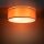 Lampe pour chambre denfant Tissu rond Ø 38 cm Orange 4x E27 Plafond