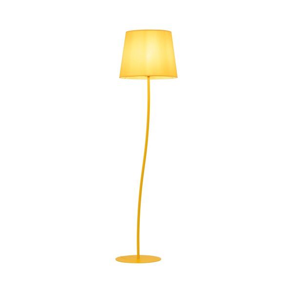 Lampe de chambre denfant jaune E27 150 cm petit tissu métal