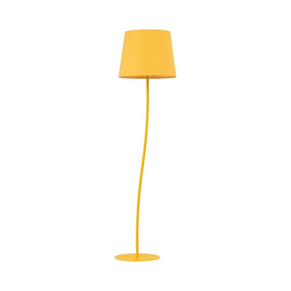 Lampe de chambre denfant jaune E27 150 cm petit tissu métal