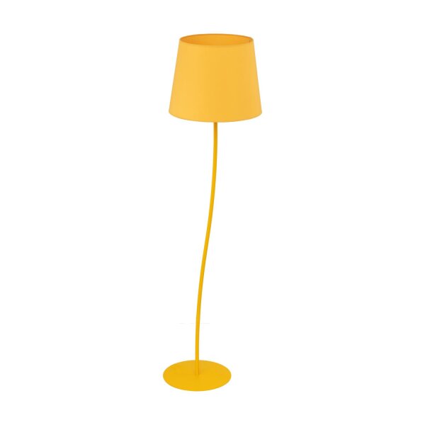 Lampe de chambre denfant jaune E27 150 cm petit tissu métal