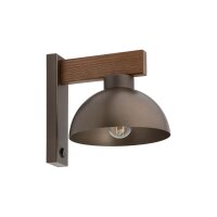Applique avec interrupteur H : 20 cm Bois M&eacute;tal...